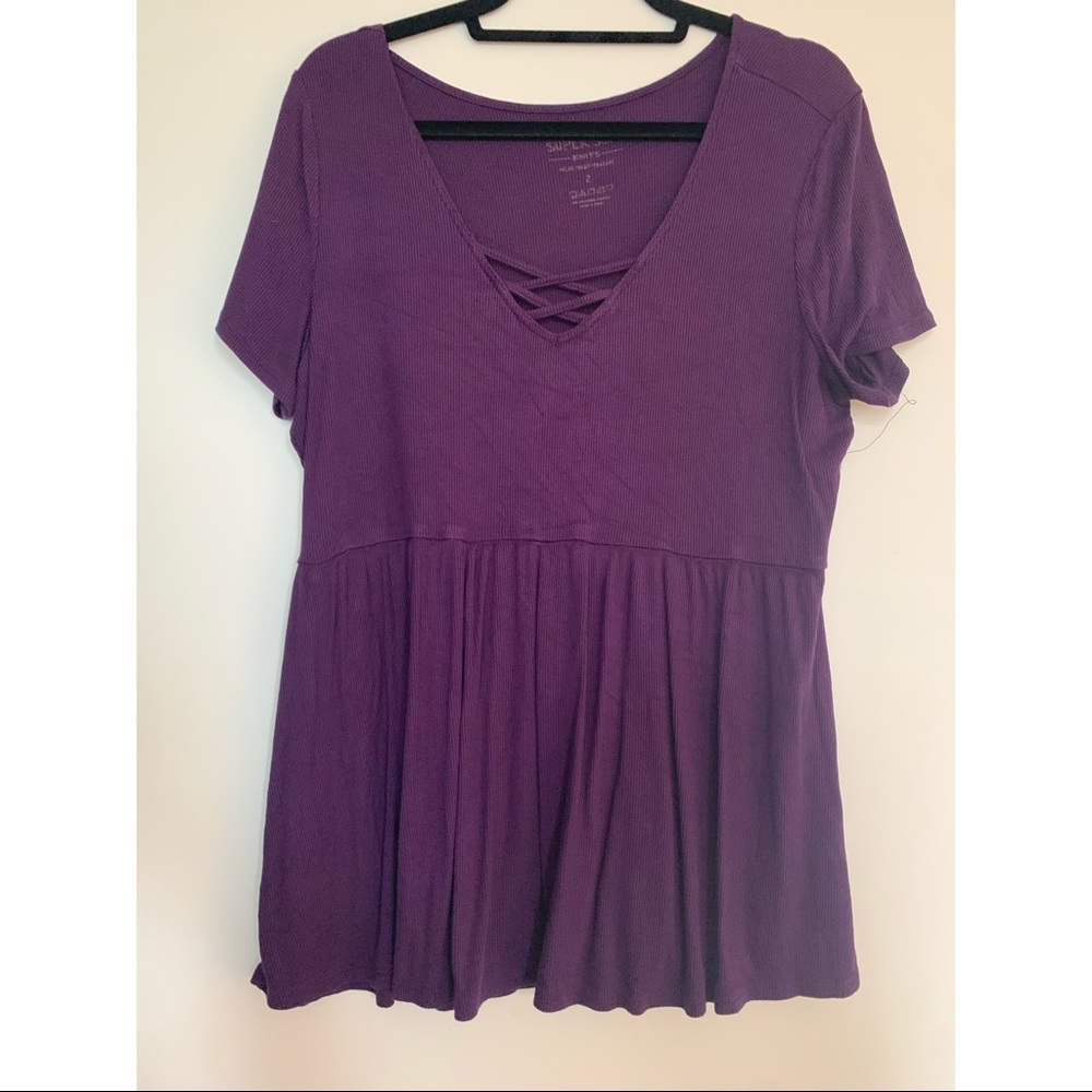 Torrid Purple Baby Doll T-shirt 2X
